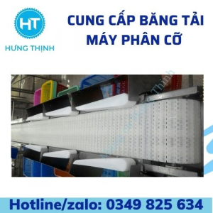 Băng tải máy phân cỡ cá marelec